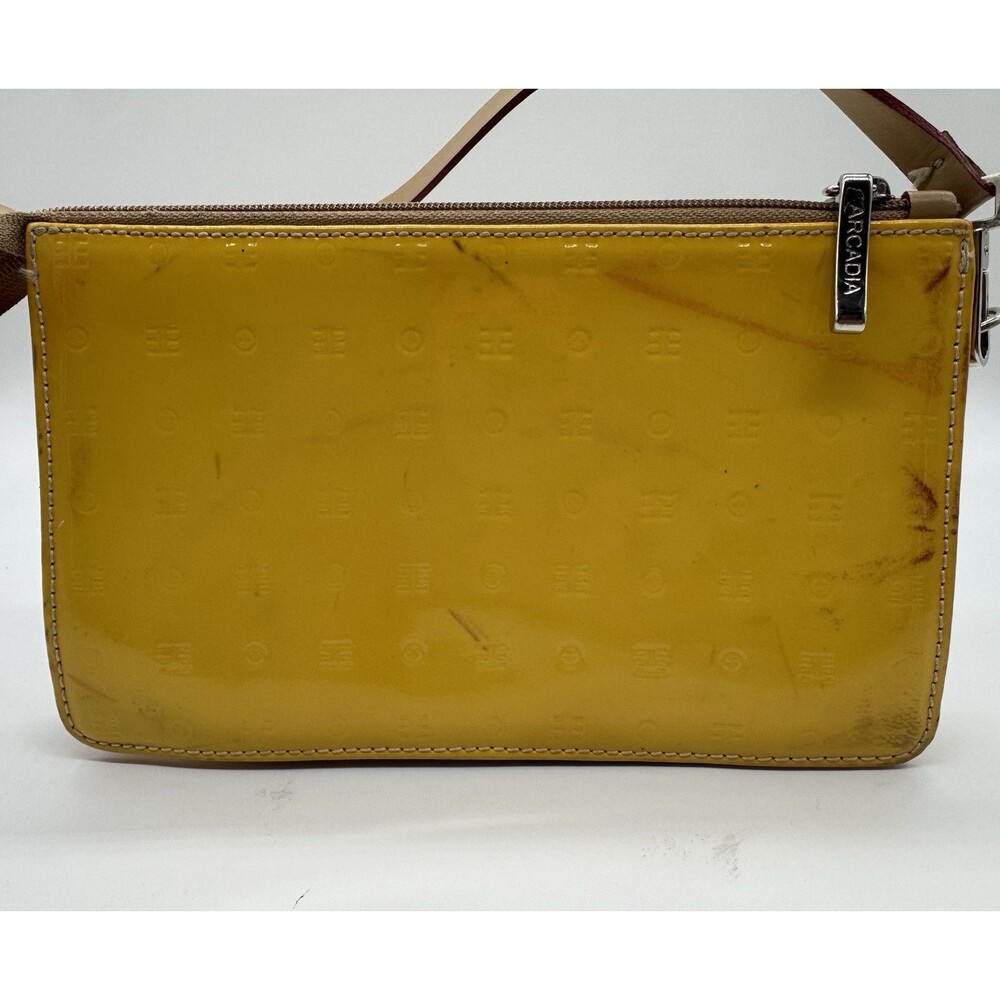 Arcadia handbag patent leather Yellow  Made In Italy